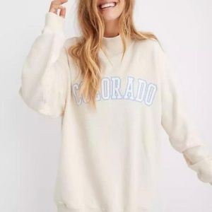 Aerie Colorado Mock Neck Crewneck Sweatshirt